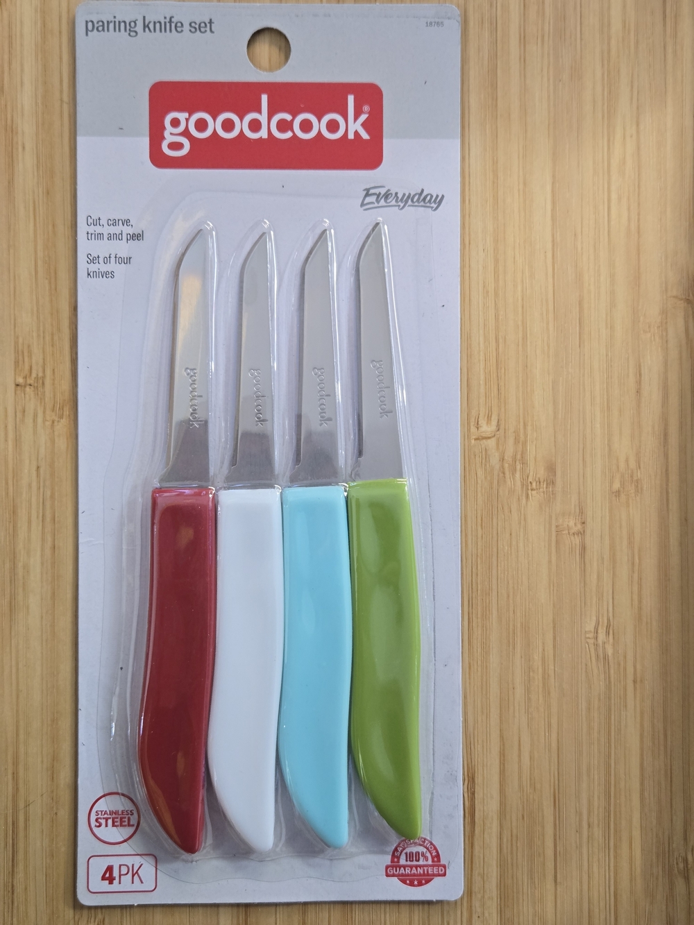 Goodcook Stainless Steel 4-Piece Paring Knife Set